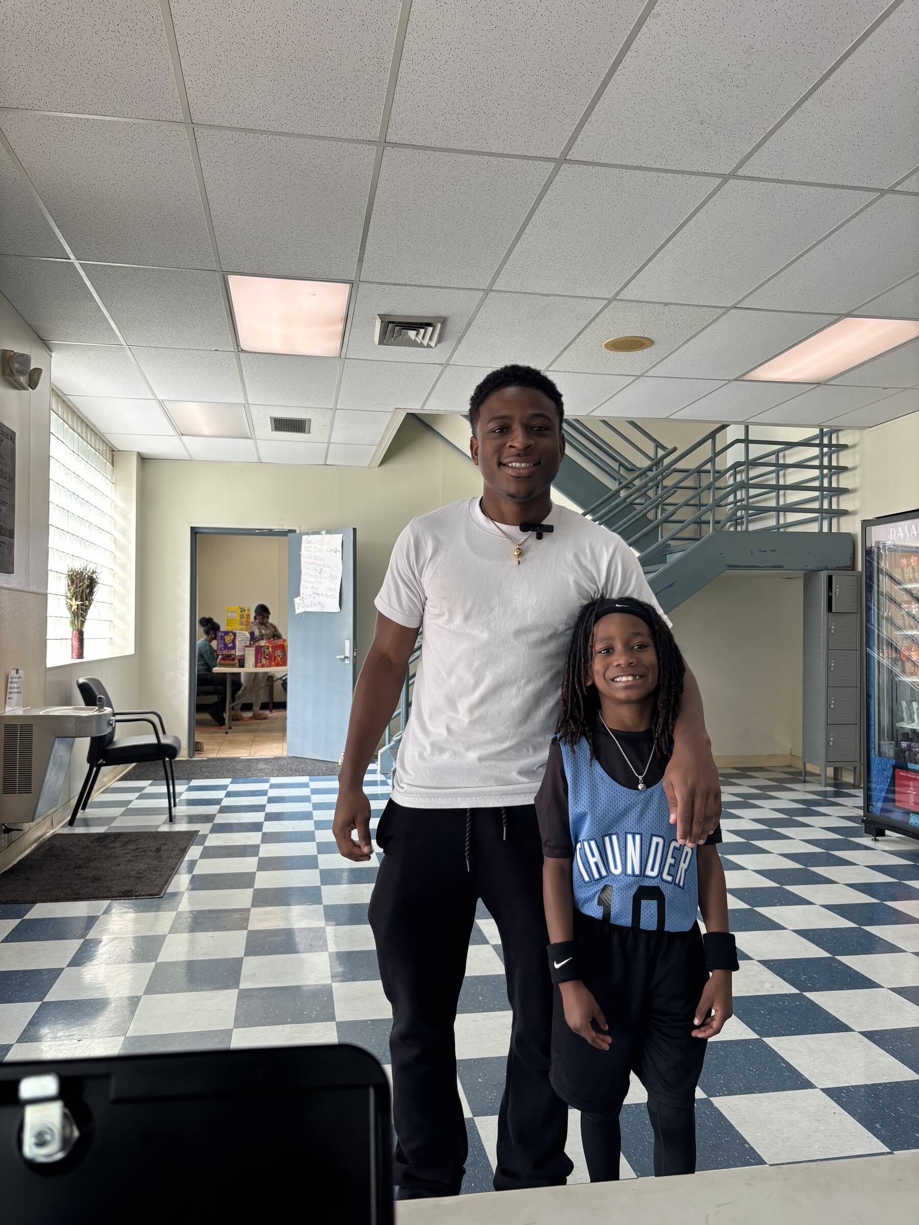 Jadon Johnson with his basketball player