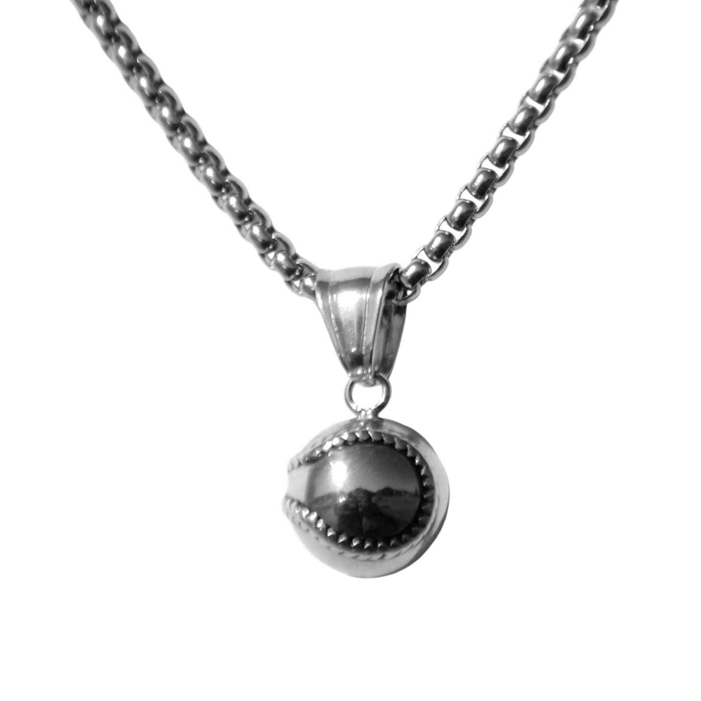 3D Baseball Pendant and Chain Necklace - Sportzzheads