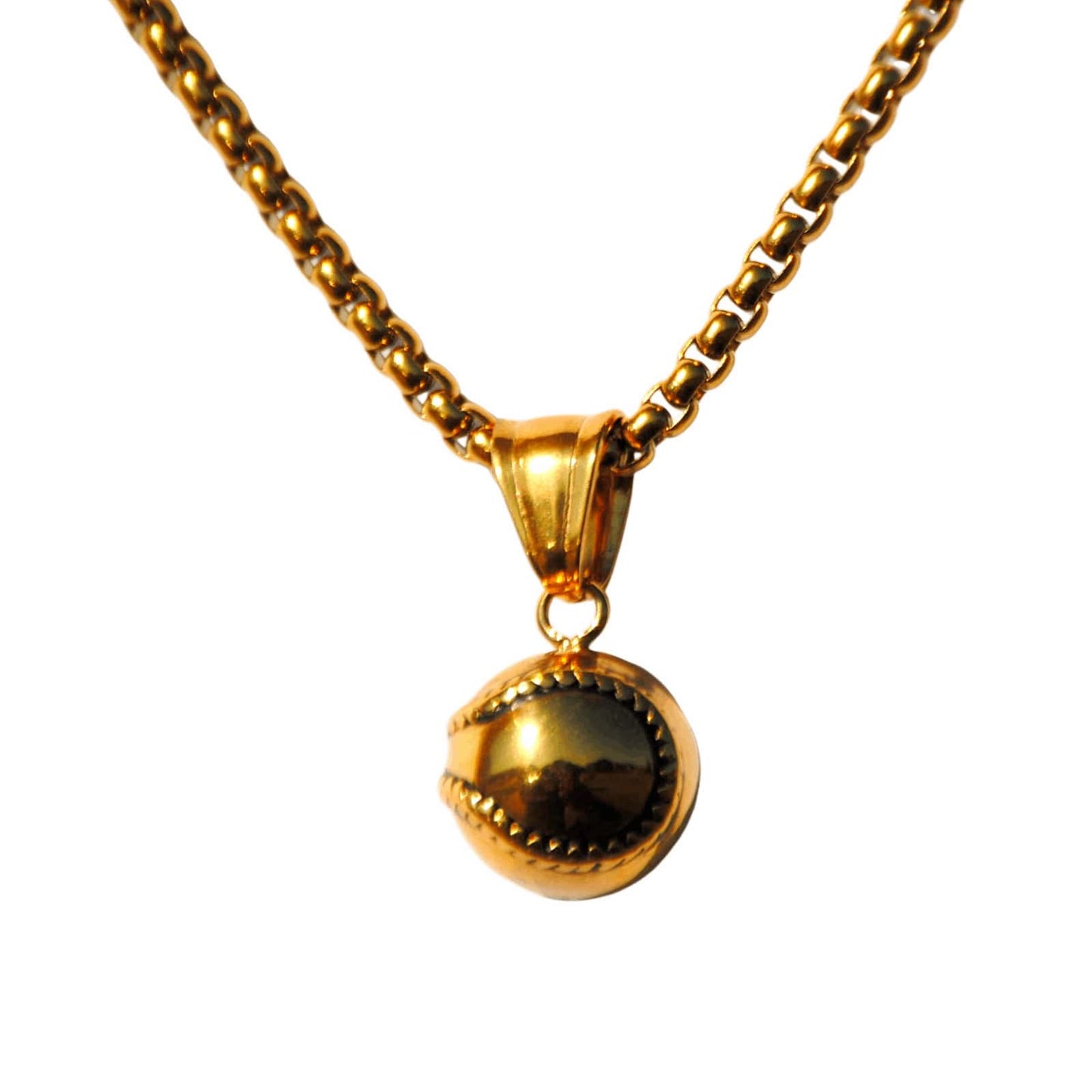 3D Baseball Pendant and Chain Necklace - Sportzzheads