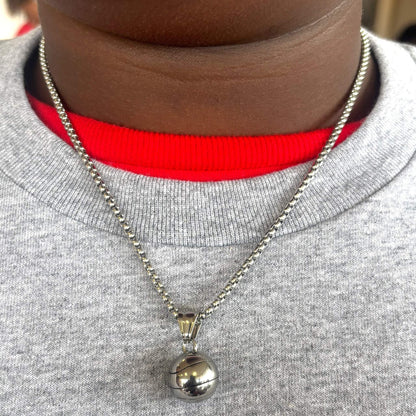 3D Basketball Pendant and Chain Necklace - Sportzzheads