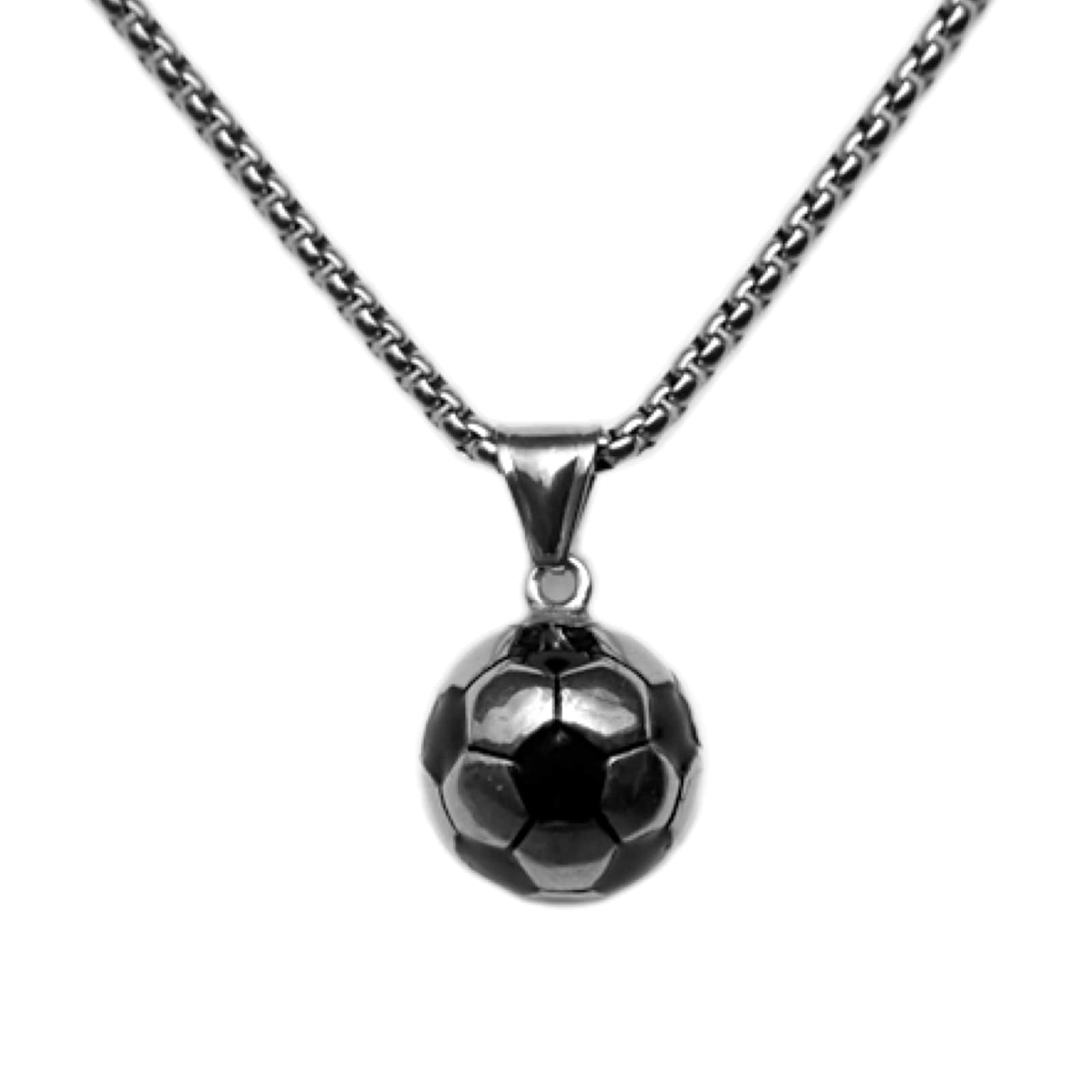 3D Soccer Pendant and Chain Necklace - Sportzzheads