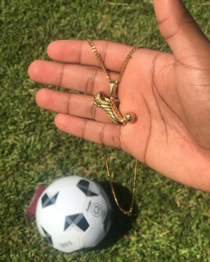 Soccer Cleat Pendant and Chain Necklace - Sportzzheads