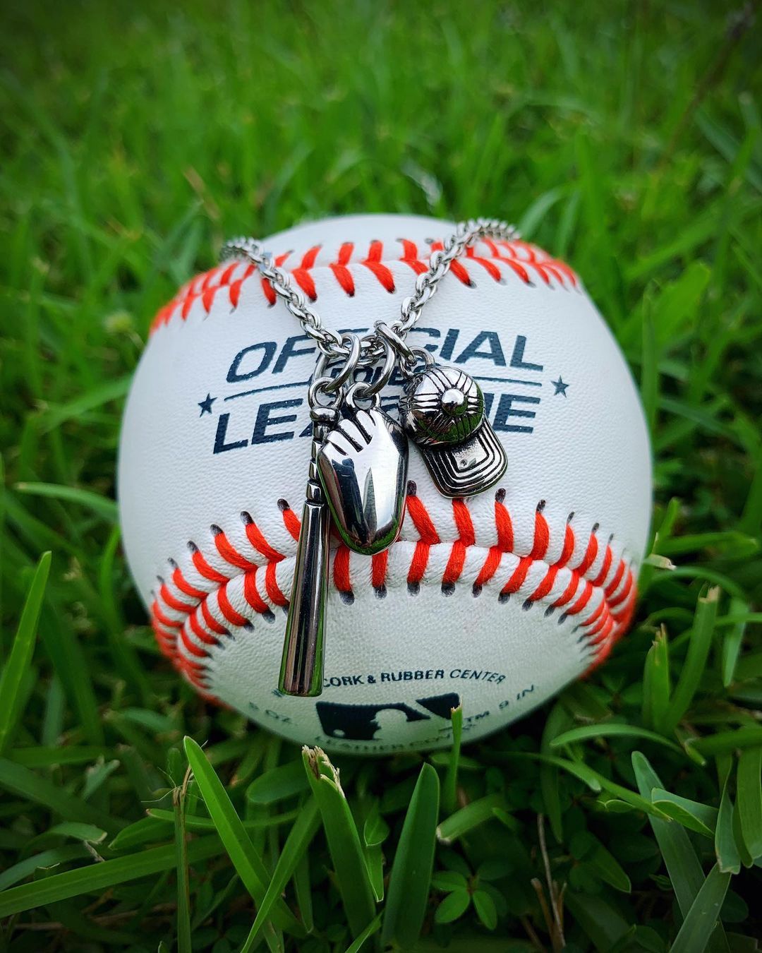 Baseball Accessories Pendant and Chain Necklace