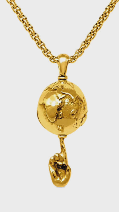 Colgante y collar de cadena con forma de globo giratorio en el dedo con diseño de baloncesto