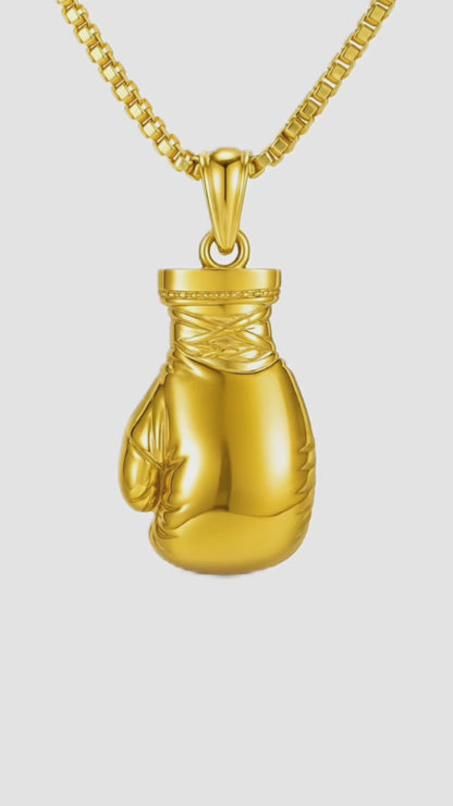 Boxing Glove Pendant and Chain Necklace